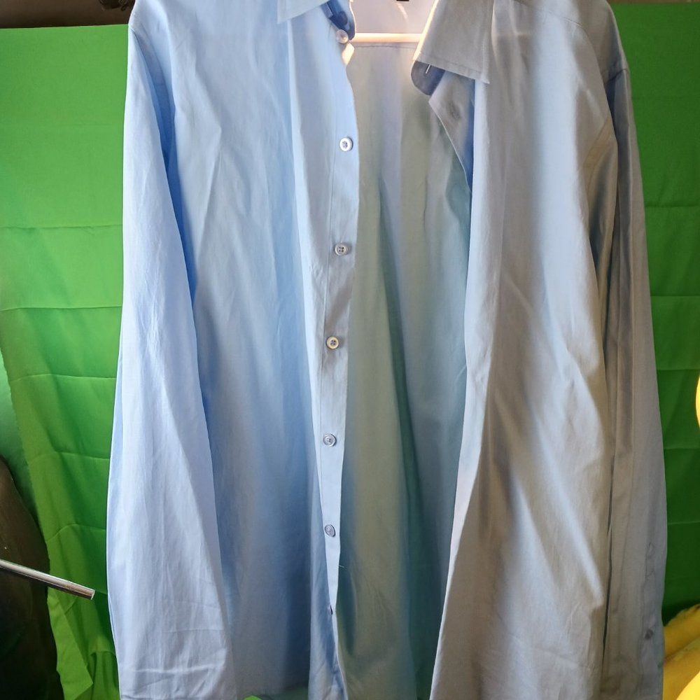 modango milano button downs shirt long sleeves blue like new